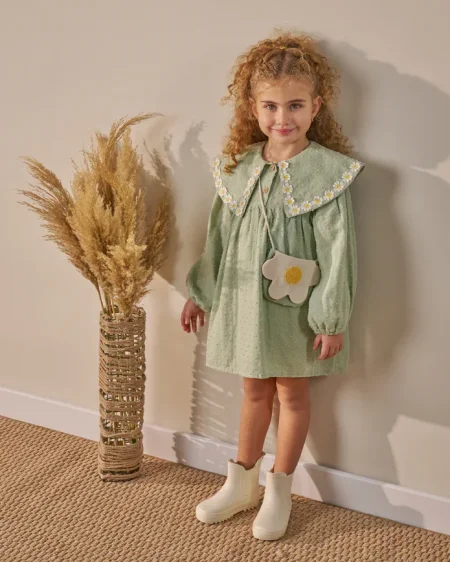 فستان بناتي مع شنطة للأعمار ١-٤ سنوات